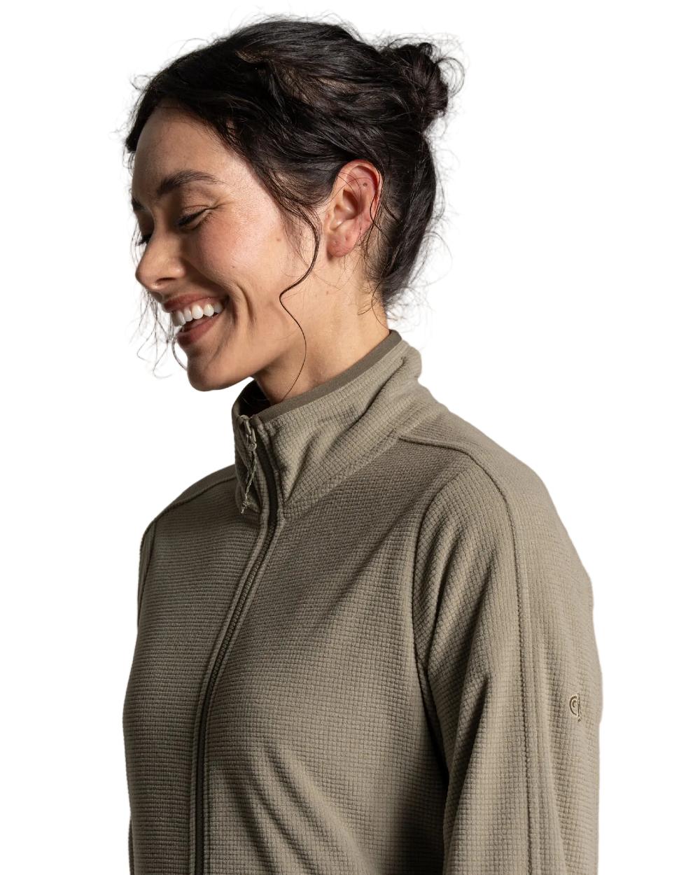 Vert coloured Craghoppers Womens NosiLife Anya II Jacket on white background
