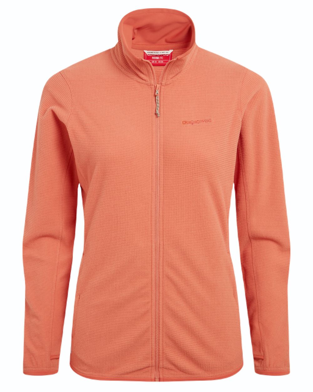Red Sandstone coloured Craghoppers Womens NosiLife Anya Jacket on white background