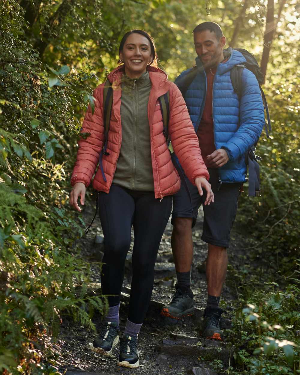 Soft Moss coloured Craghoppers Womens NosiLife Anya Jacket on forest background