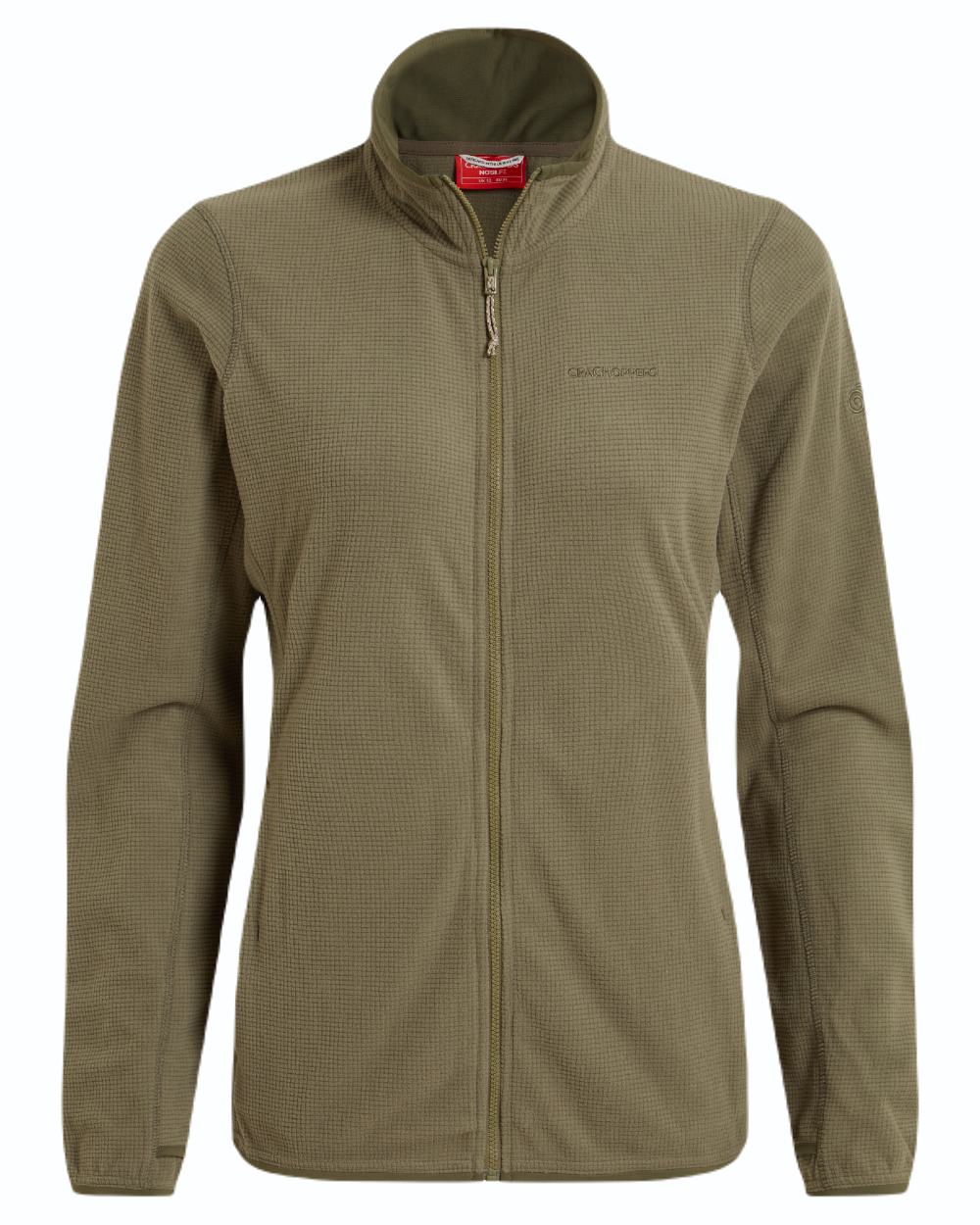 Soft Moss coloured Craghoppers Womens NosiLife Anya Jacket on white background