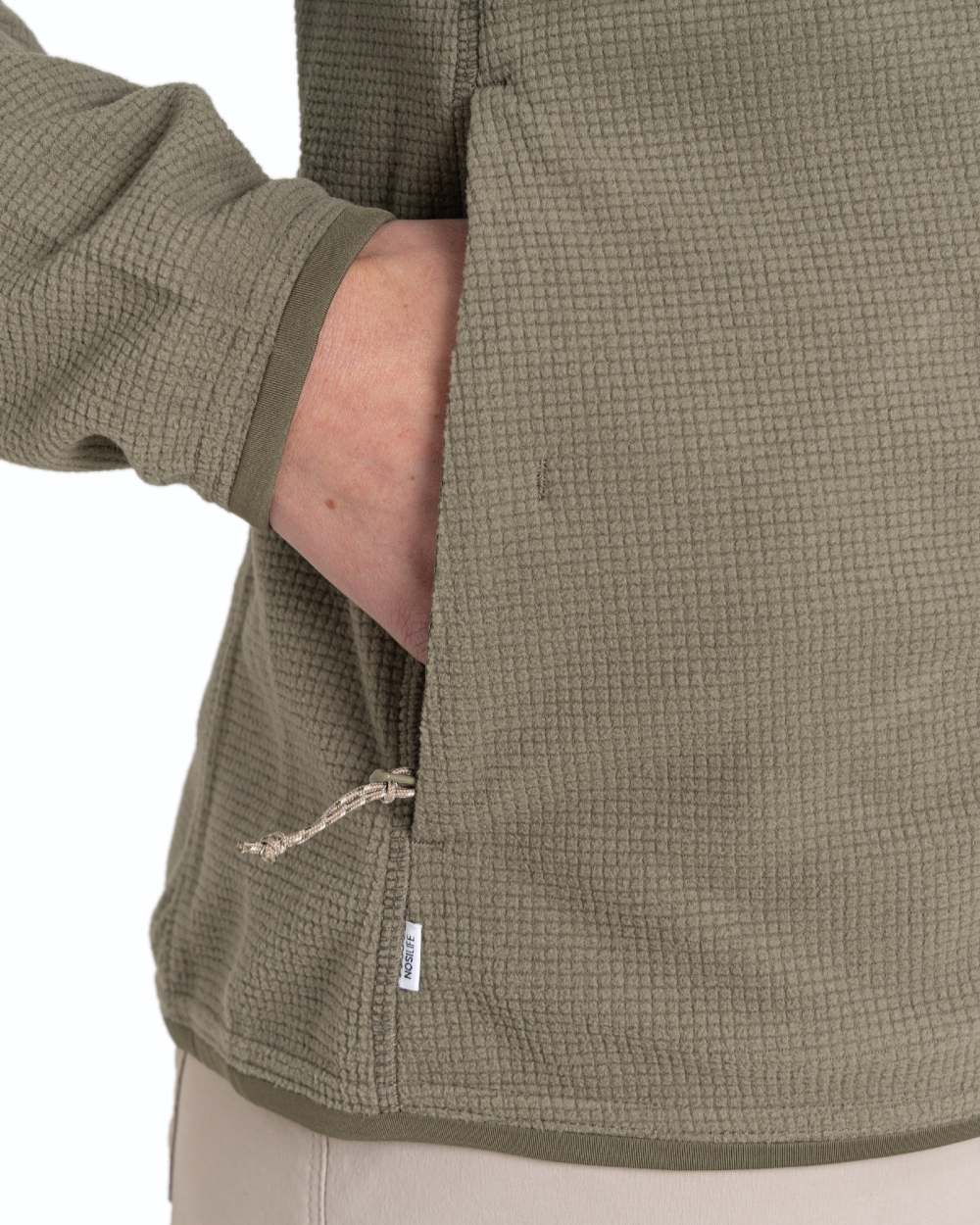 Soft Moss coloured Craghoppers Womens NosiLife Anya Jacket on white background