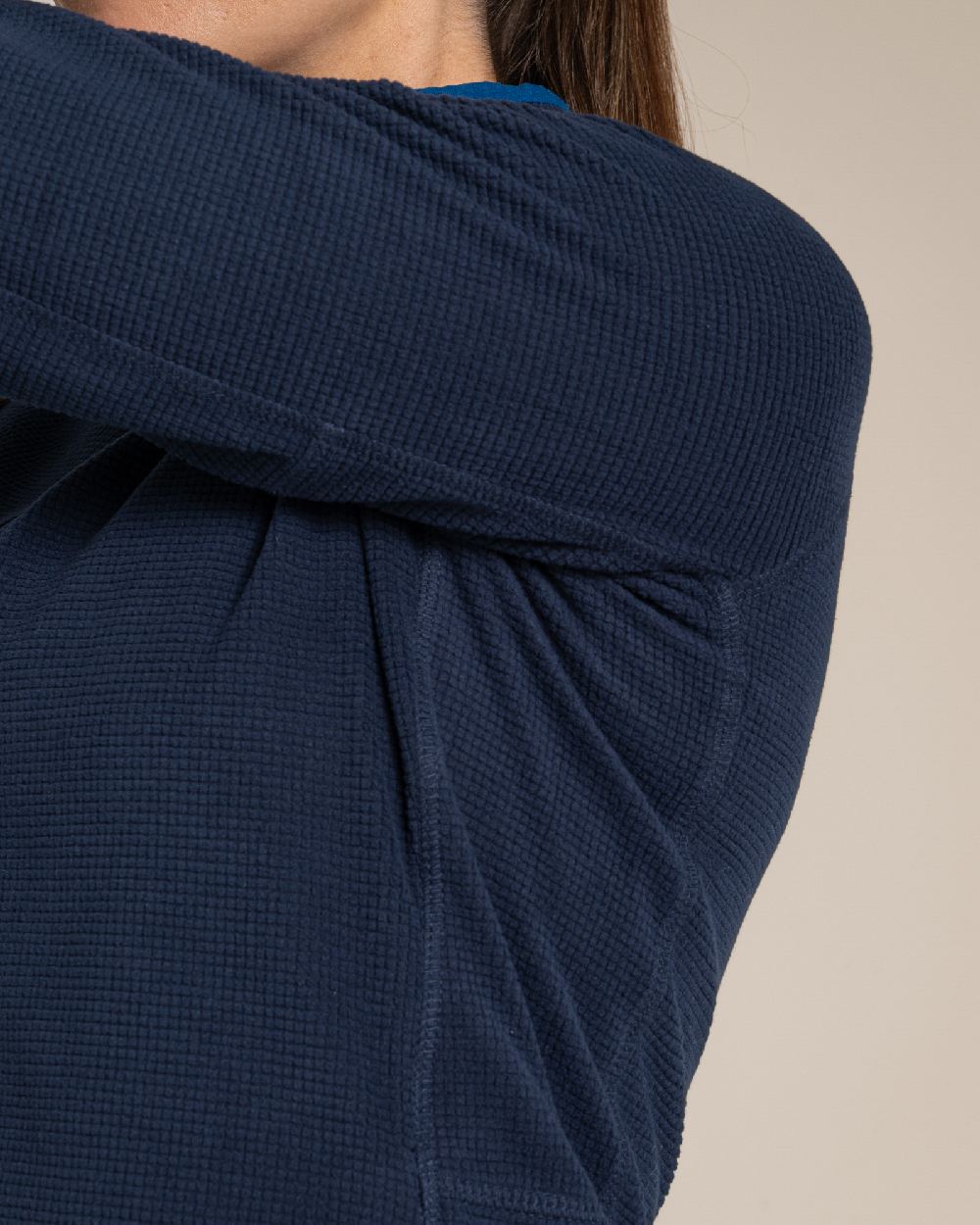 Blue Navy Coloured Craghoppers Womens Nosilife belfairs Jacket on Beige Background