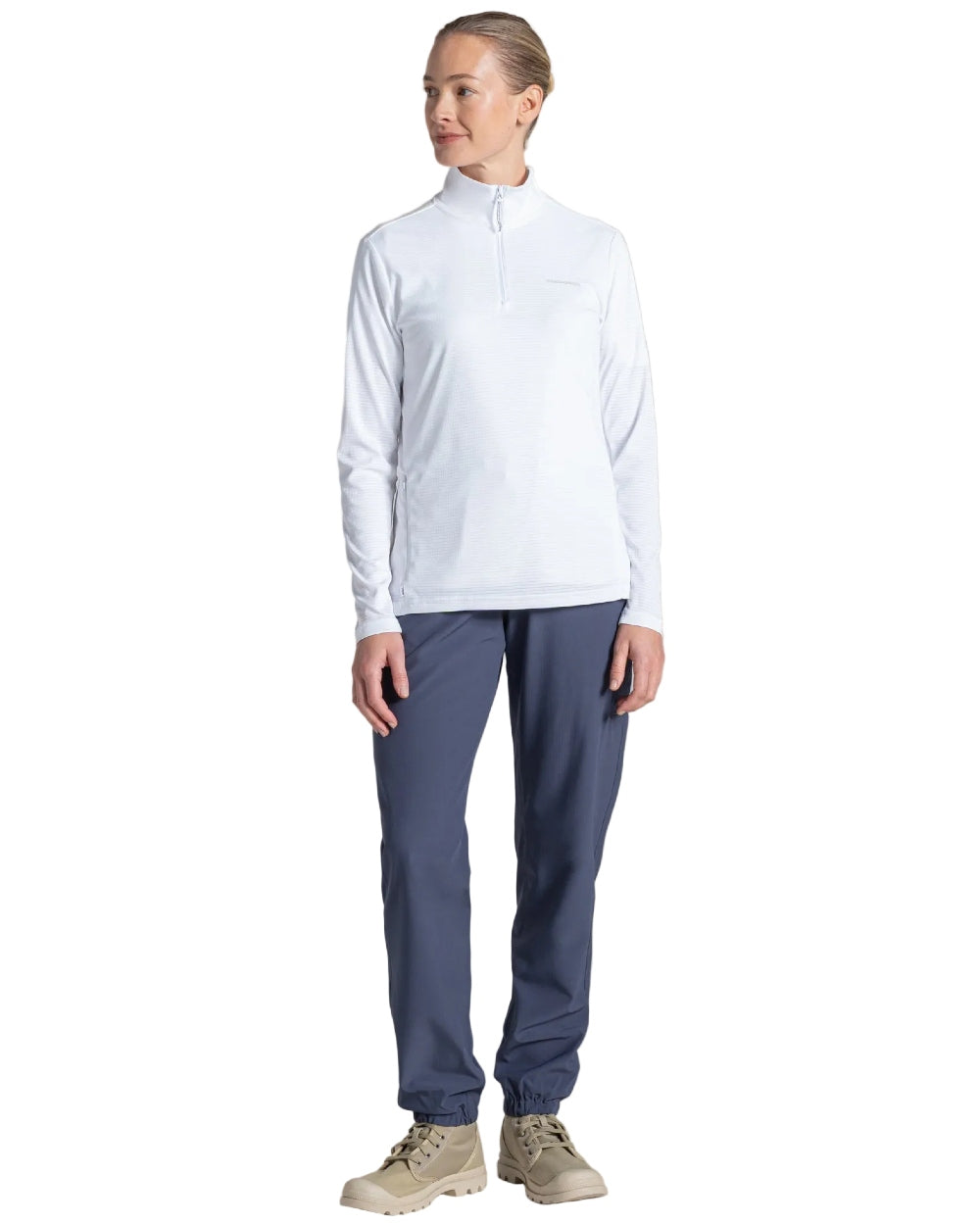 Anthracite coloured Craghoppers Womens NosiLife Lola Trousers on white background