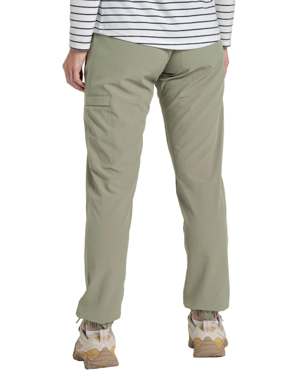 Vert coloured Craghoppers Womens NosiLife Lola Trousers on white background