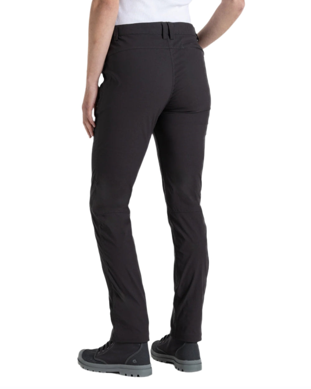 Charcoal coloured Craghoppers Womens NosiLife Pro Trousers III on white background