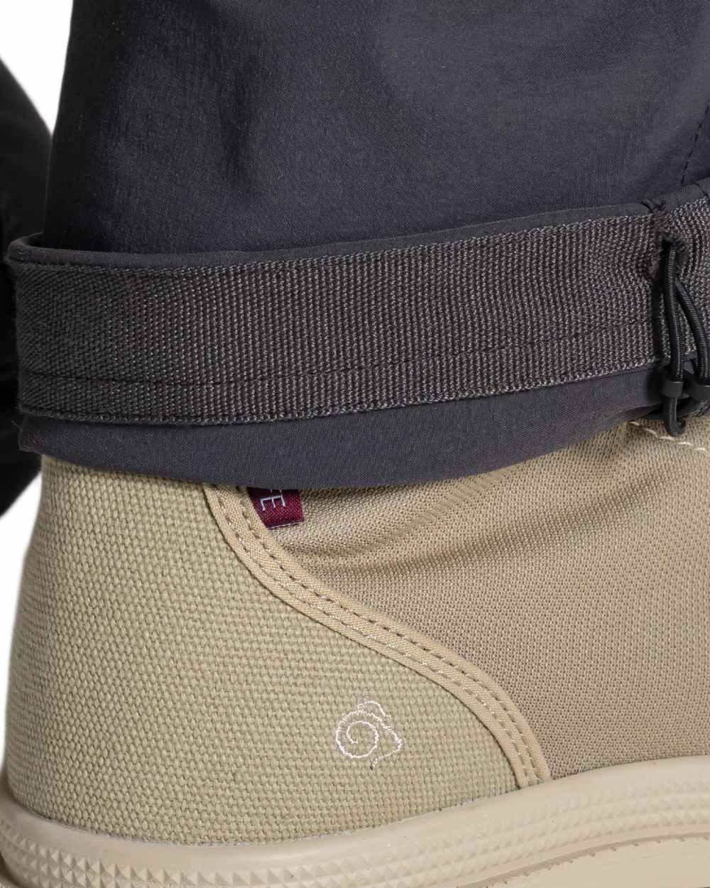 Dark Iron coloured Craghoppers Womens NosiLife Rif Stretch Cargo Trousers on white background