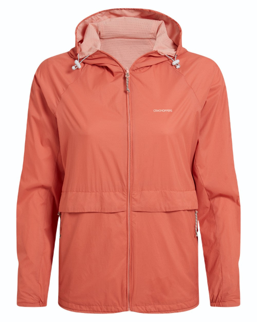 Red Sandstone Clay coloured Craghoppers Womens NosiLife Rosa Reversible Jacket on white background