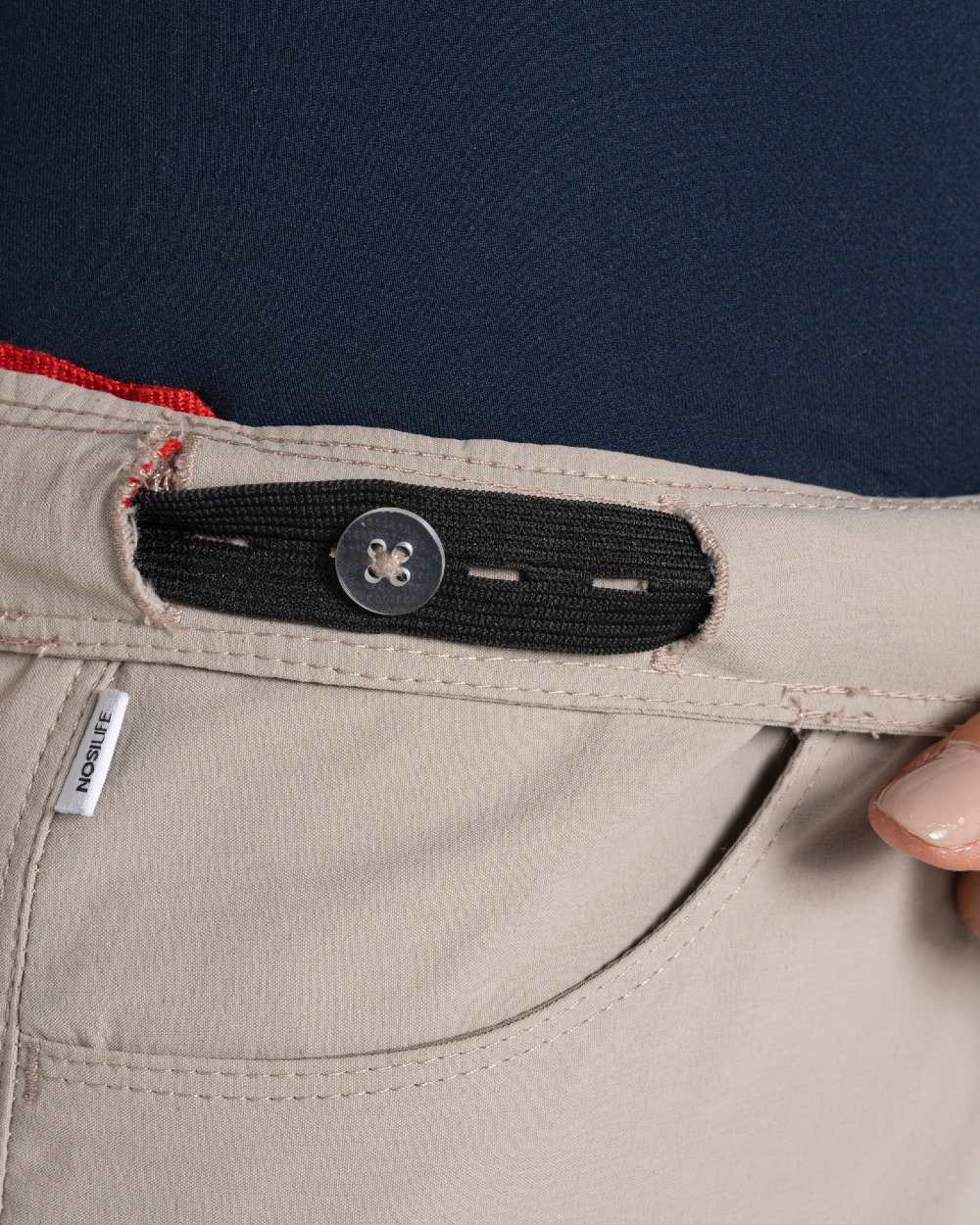 Soft Mushroom coloured Craghoppers Womens Nosilife Milla Golf Trousers on white background