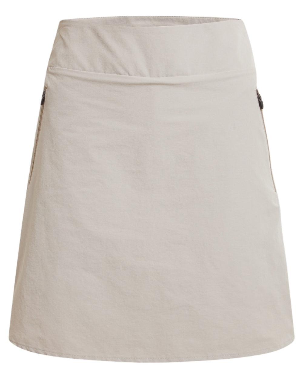 Soft Mushroom coloured Craghoppers Womens Nosilife Pro Skort II on white background