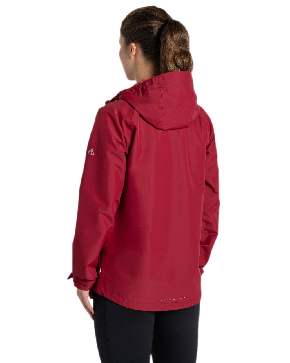 Sumac Red Coloured Craghoppers Womens Ossus Waterproof Jacket on white background