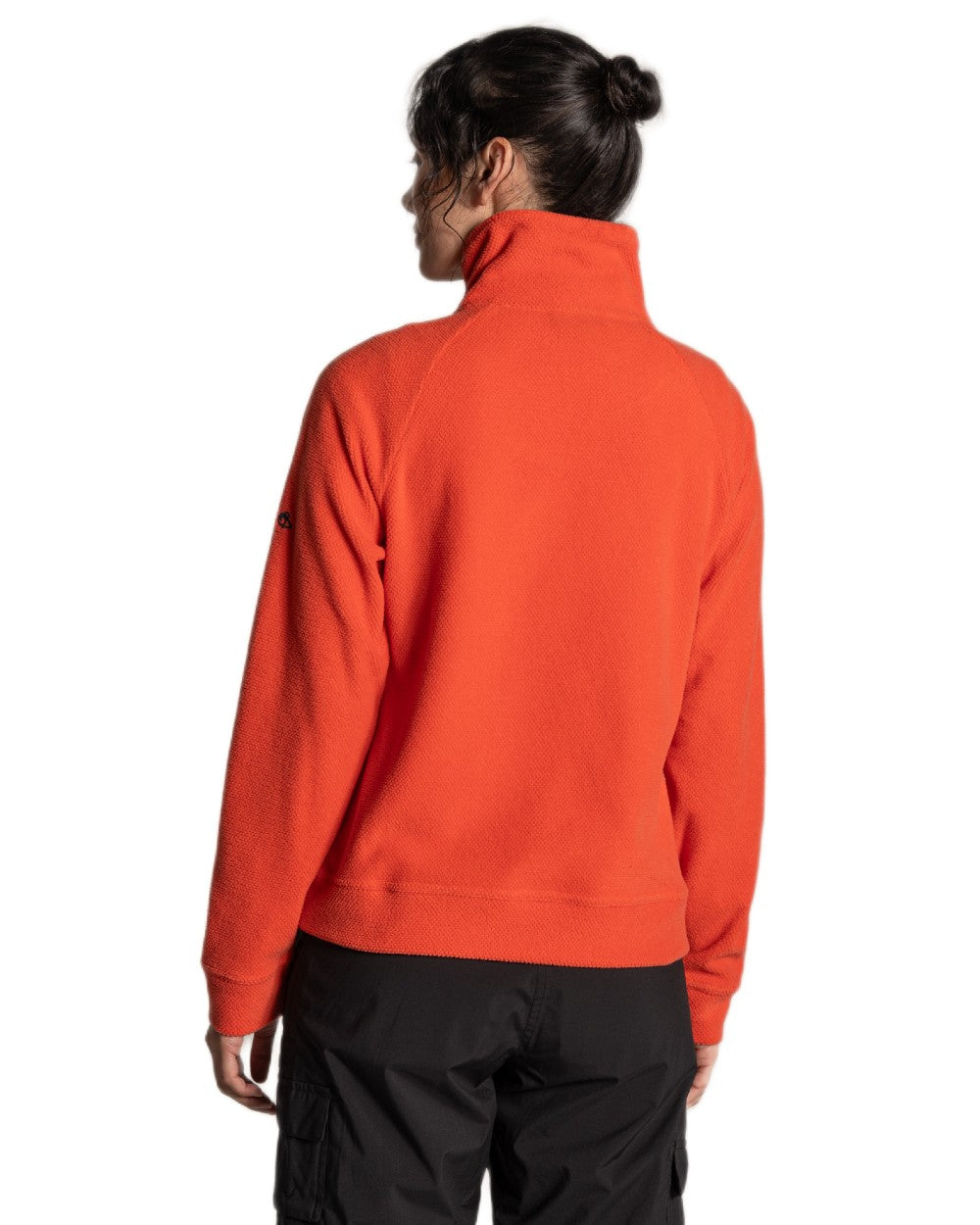 Grenadine coloured Craghoppers Womens Raja Half Zip Fleece on white background