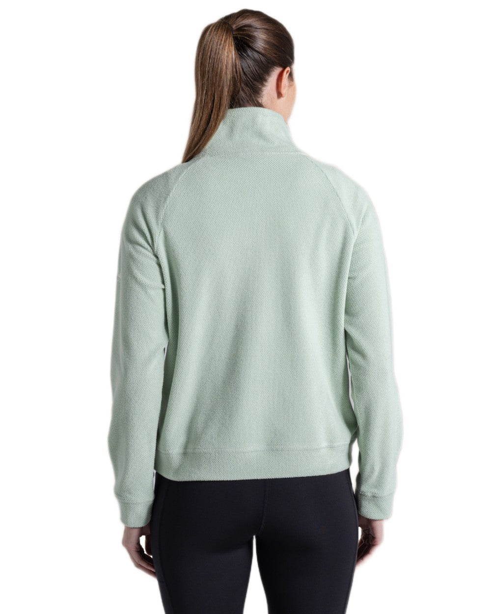 Iced Matcha coloured Craghoppers Womens Raja Half Zip Fleece on white background
