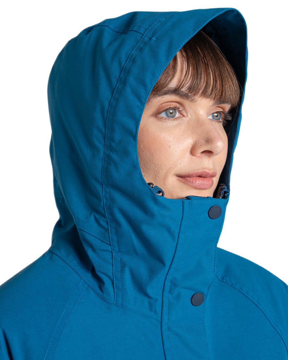 Porcelain Blue coloured Craghoppers Womens Rosalind II Jacket on white background