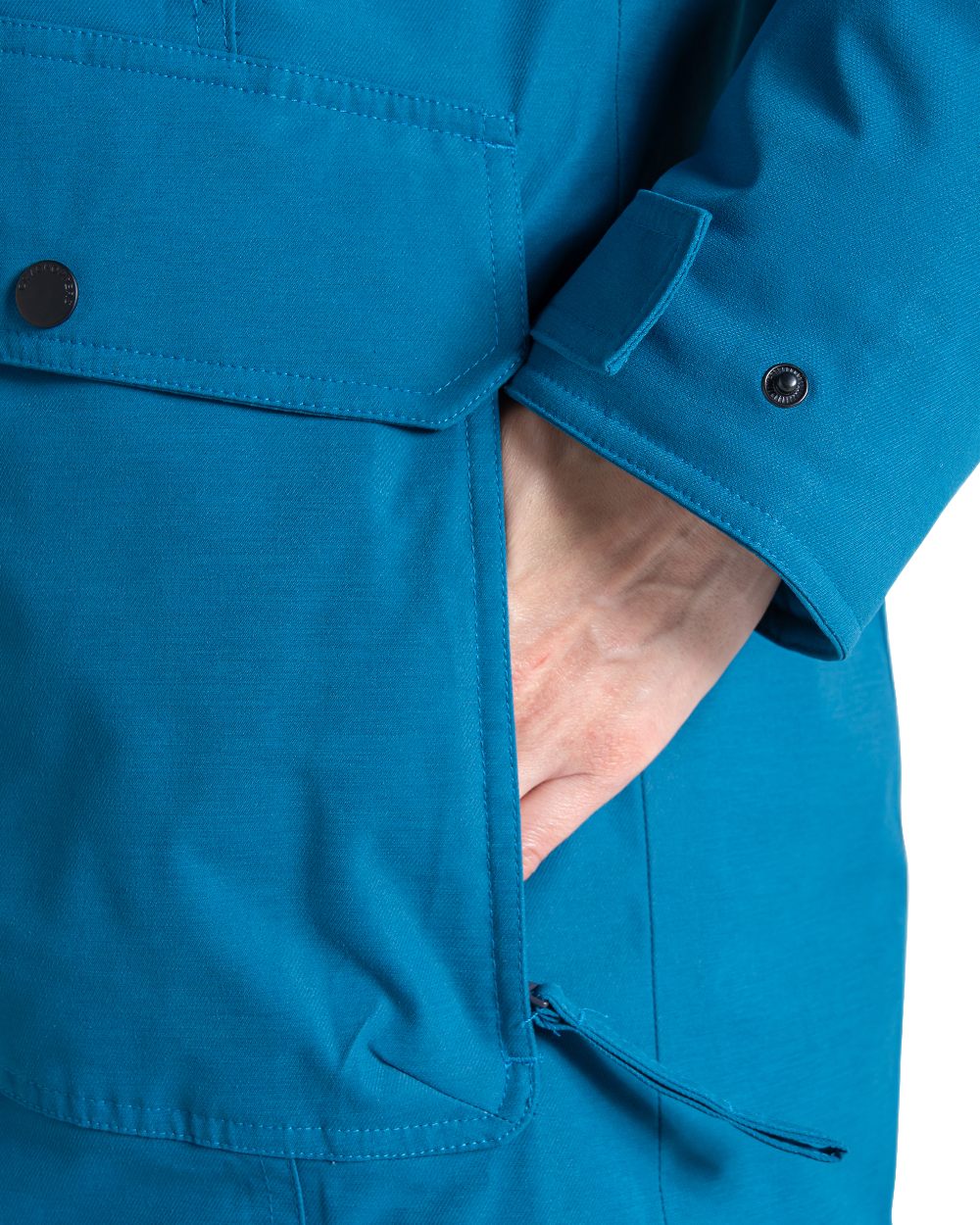 Porcelain Blue coloured Craghoppers Womens Rosalind II Jacket on white background