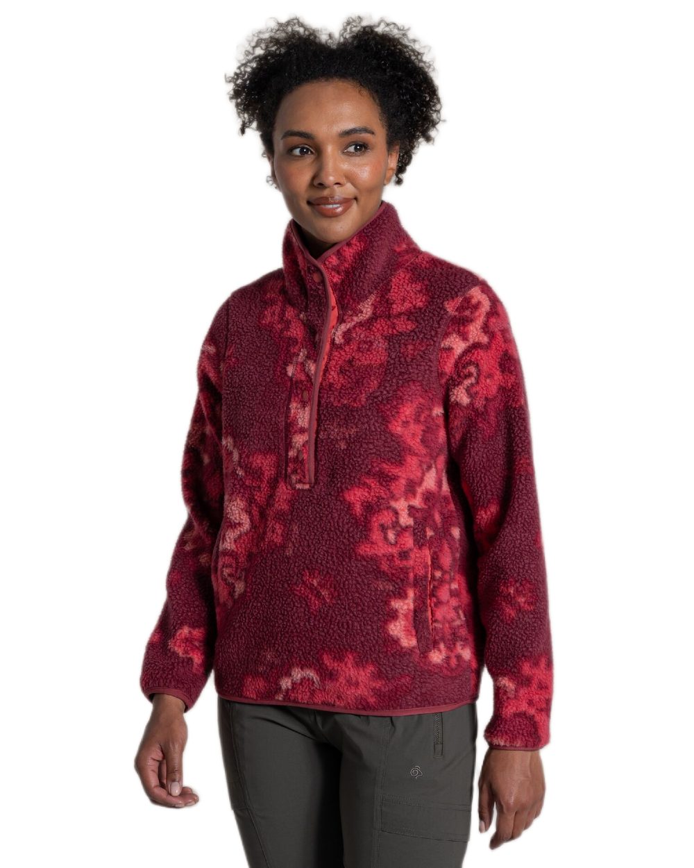 Amarylis Print Coloured Craghoppers Womens Rosemary Overhead Top on white background