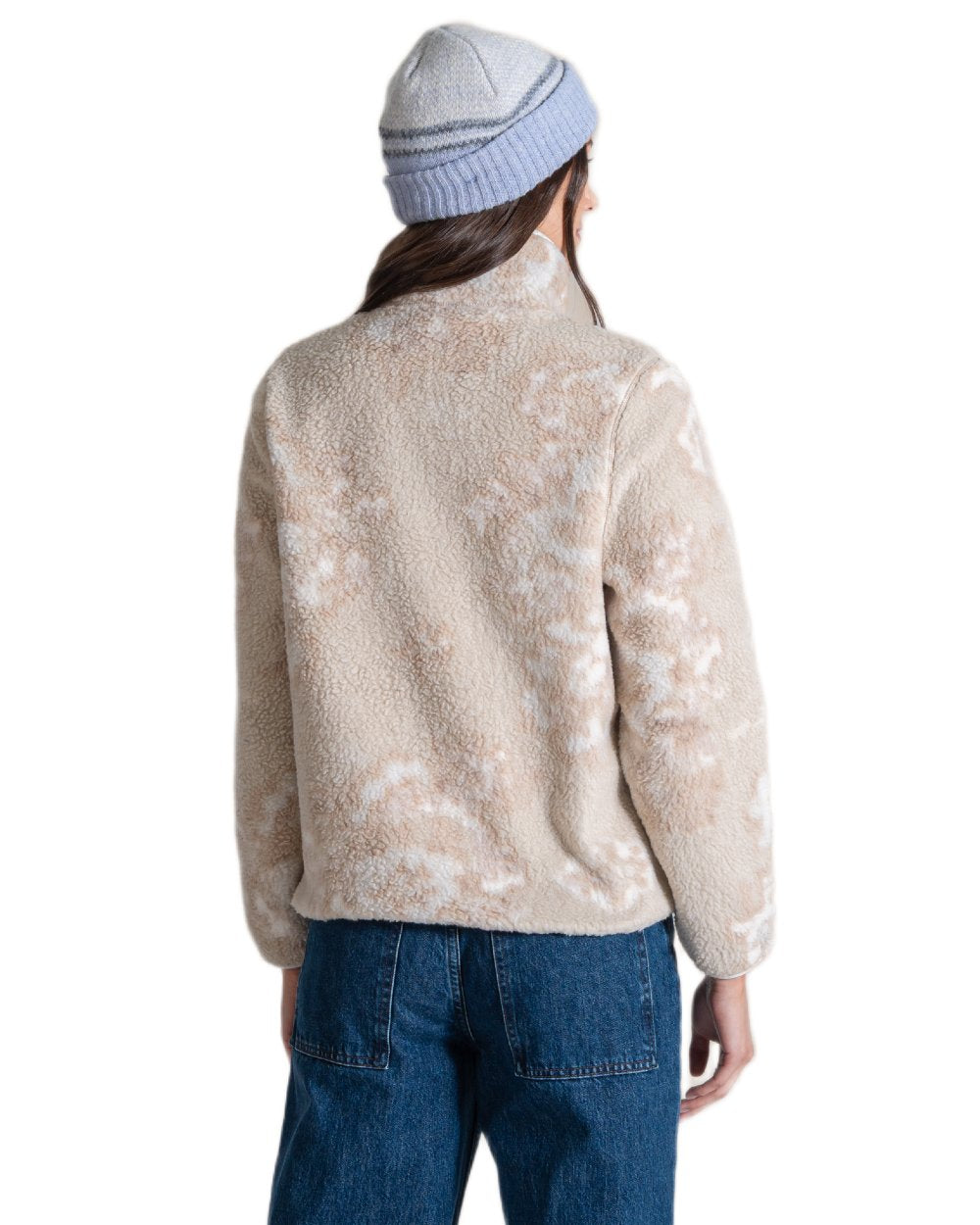 Ecru Print Coloured Craghoppers Womens Rosemary Overhead Top on white background