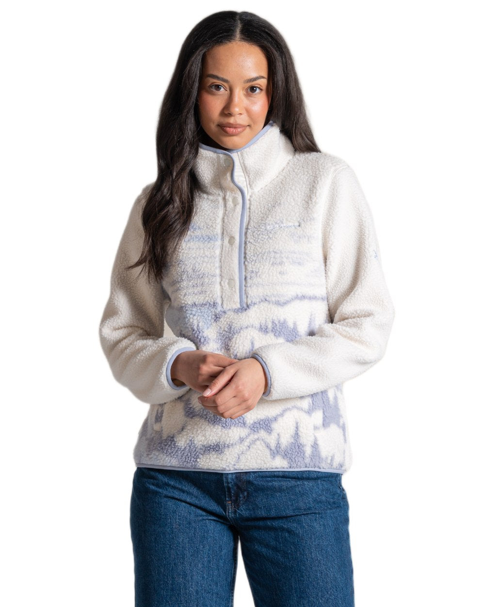Mist Blue Coloured Craghoppers Womens Rosemary Overhead Top on white background