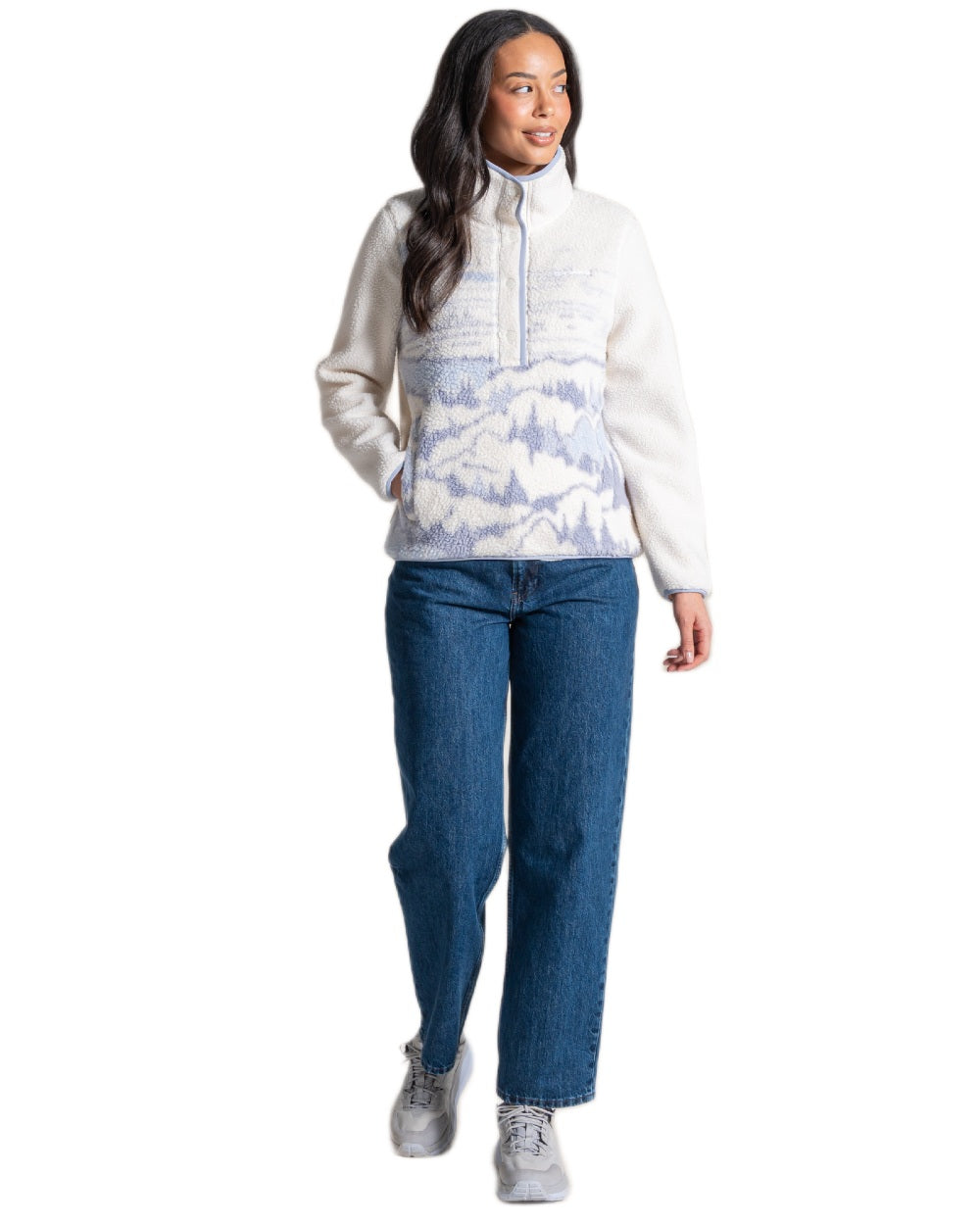 Mist Blue Coloured Craghoppers Womens Rosemary Overhead Top on white background