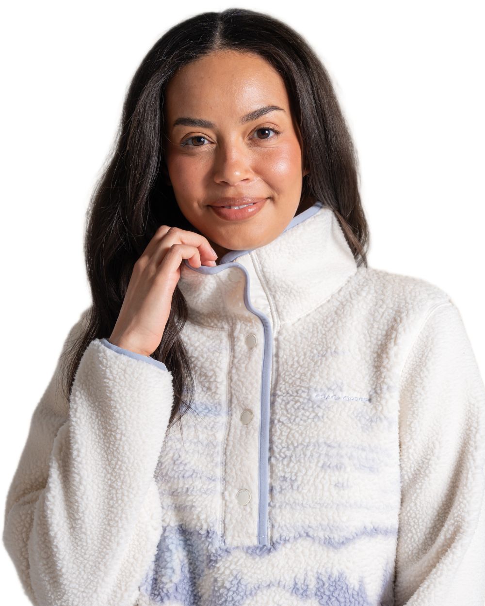 Mist Blue Coloured Craghoppers Womens Rosemary Overhead Top on white background