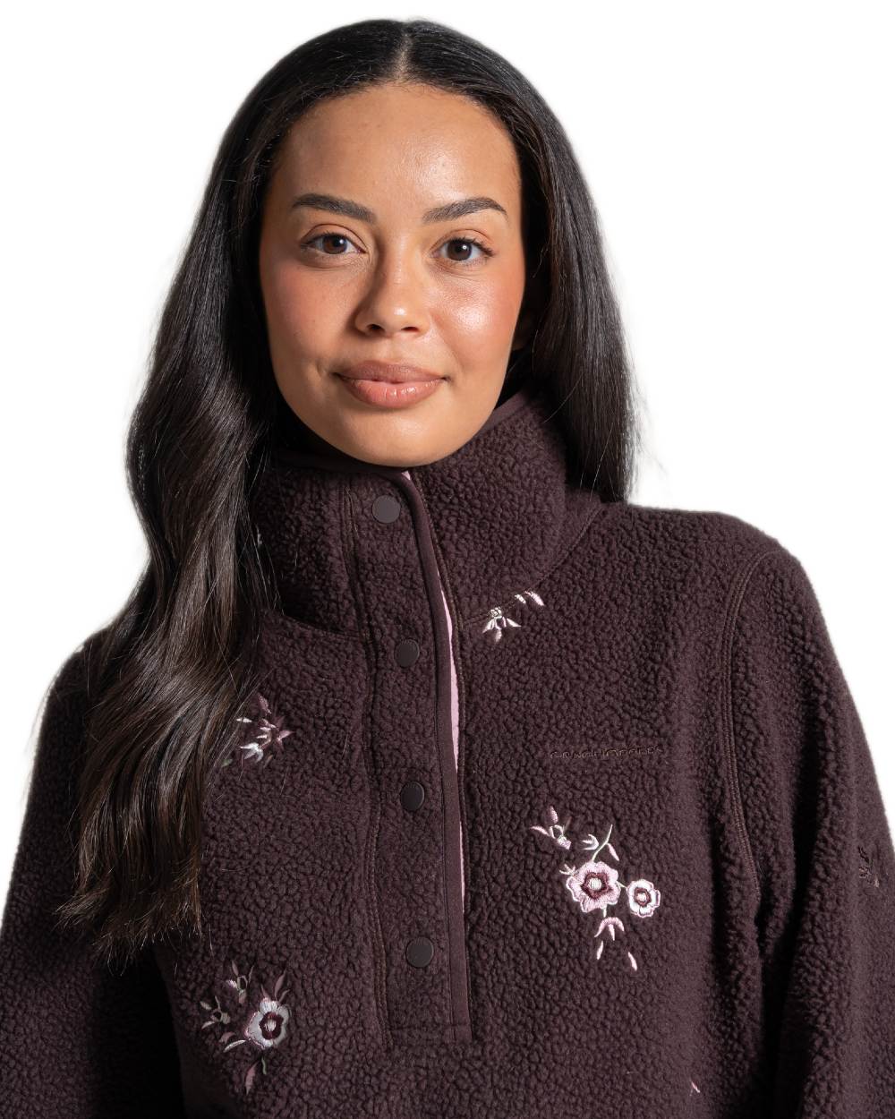 Wenge Brown Coloured Craghoppers Womens Rosemary Overhead Top on white background