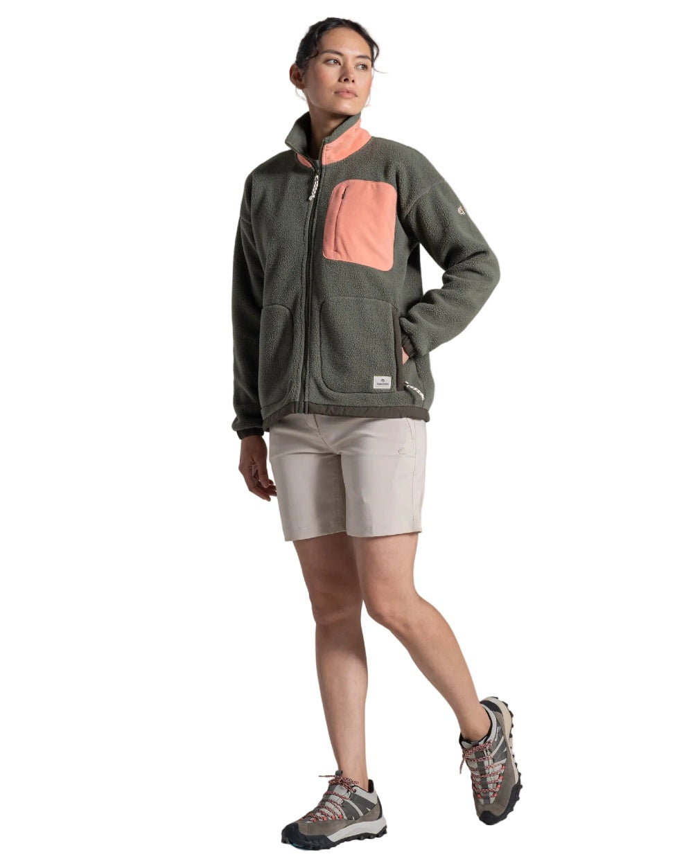 Dark Sage coloured Craghoppers Womens Sanaa Jacket on white background