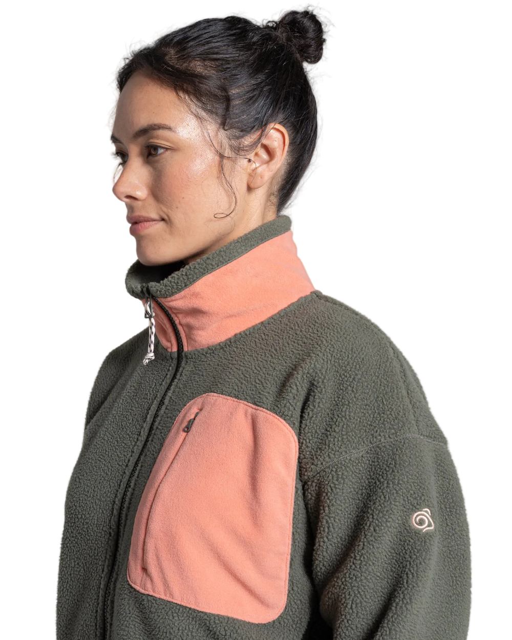 Dark Sage coloured Craghoppers Womens Sanaa Jacket on white background