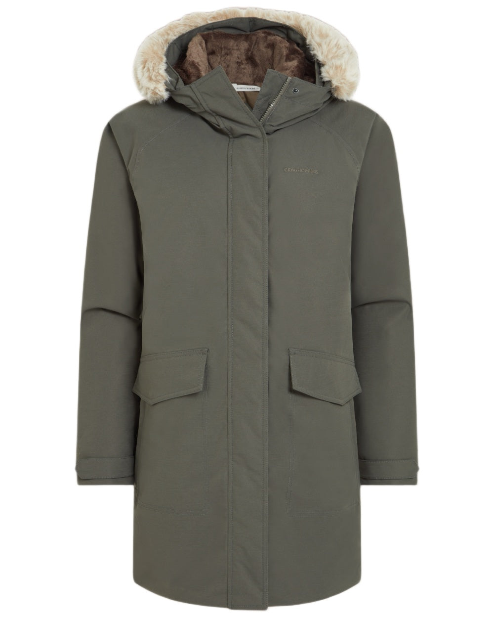 Nori Green Coloured Craghoppers Womens Sofia II Jacket on white background