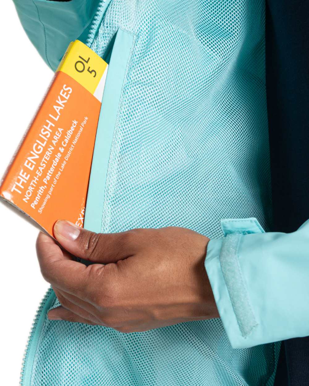 Aqua Sky coloured Craghoppers Womens Solla Waterproof Jacket on white background