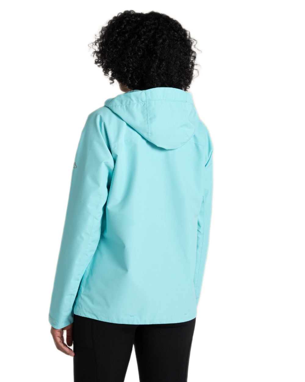 Aqua Sky coloured Craghoppers Womens Solla Waterproof Jacket on white background