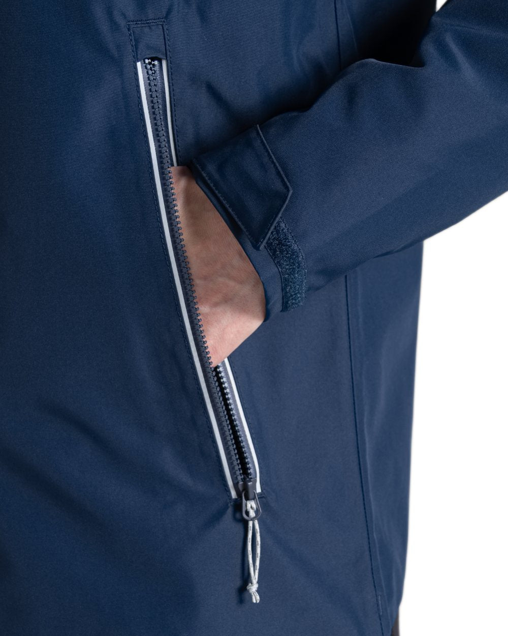 Blue Navy coloured Craghoppers Womens Solla Waterproof Jacket on white background