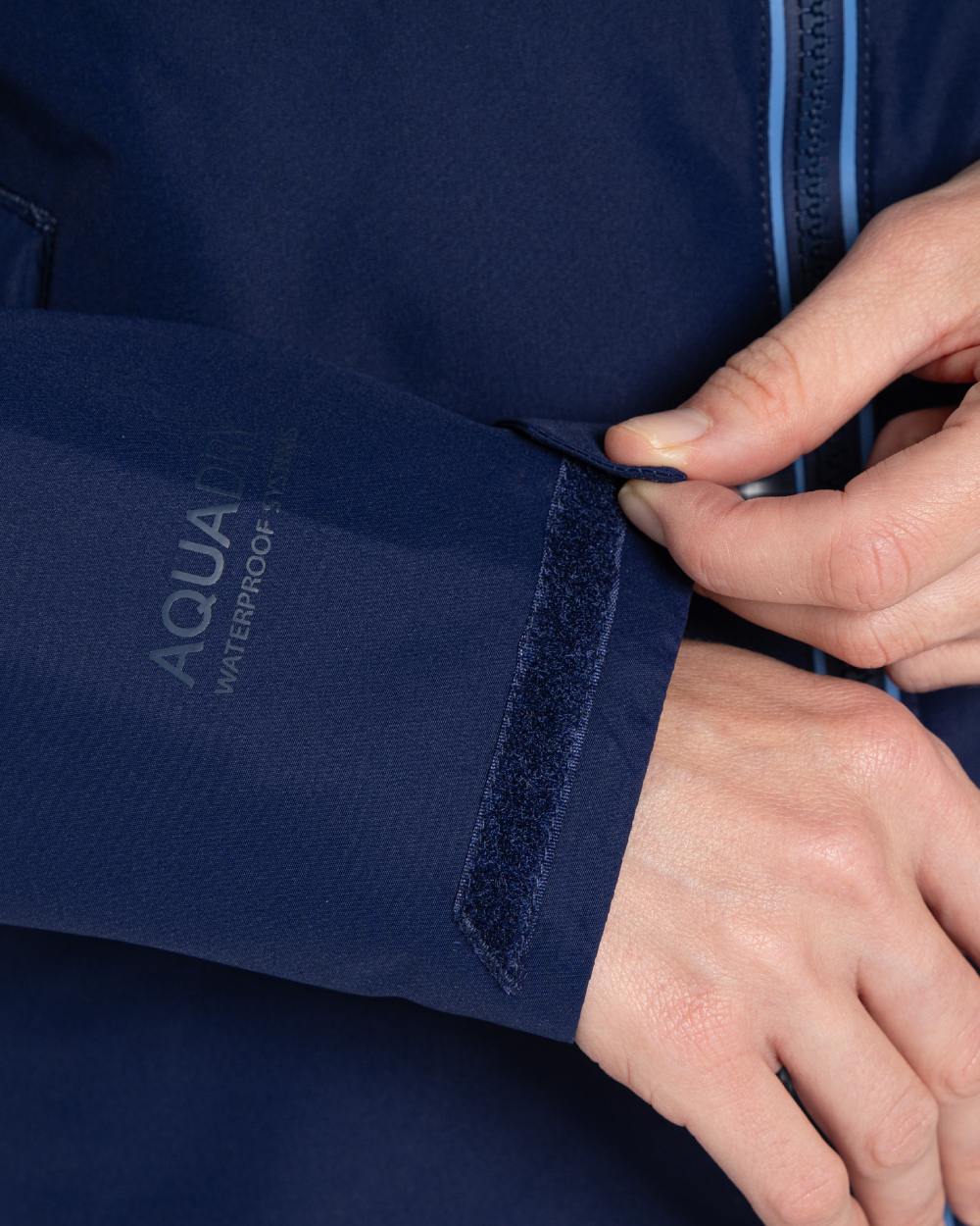 Indigo Blue coloured Craghoppers Womens Solla Waterproof Jacket on white background