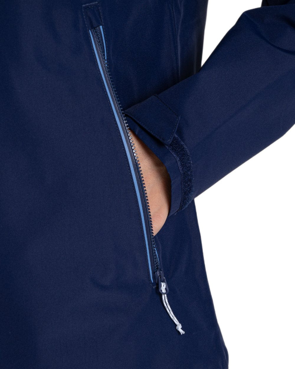 Indigo Blue coloured Craghoppers Womens Solla Waterproof Jacket on white background