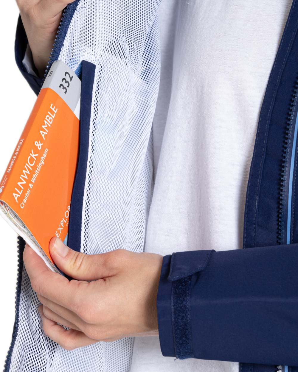 Indigo Blue coloured Craghoppers Womens Solla Waterproof Jacket on white background