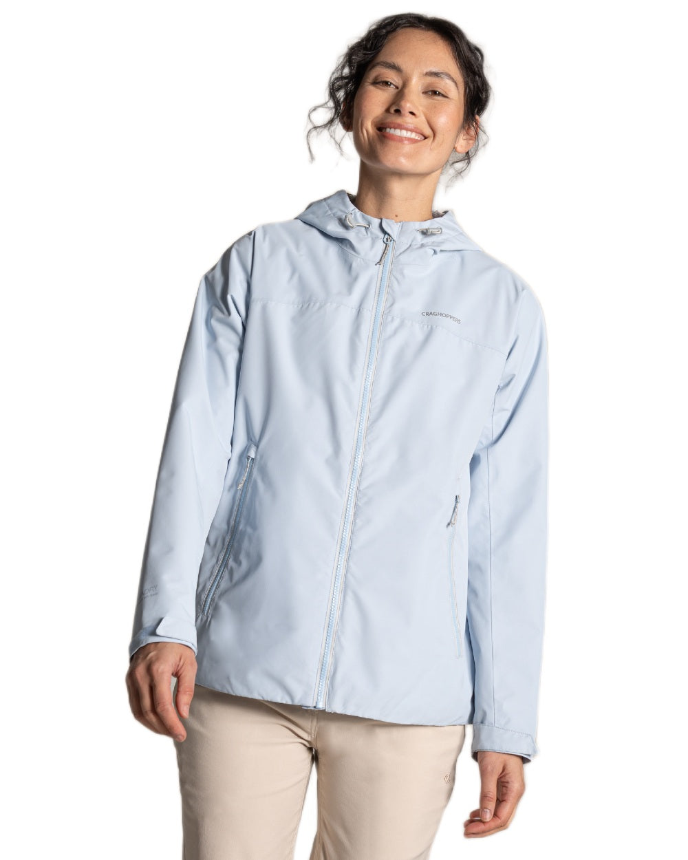 Nimbus Blue coloured Craghoppers Womens Solla Waterproof Jacket on white background
