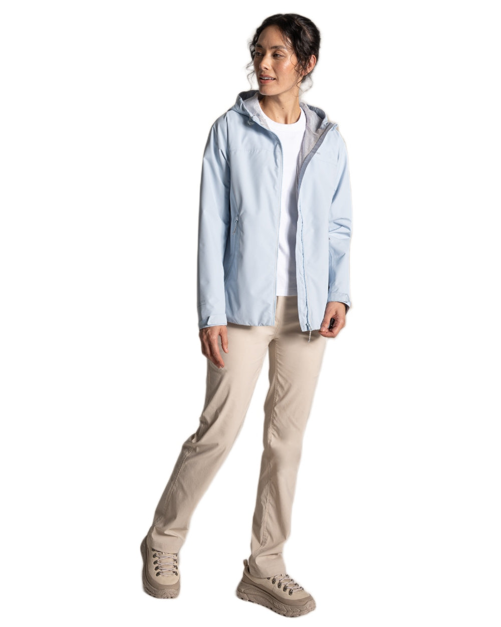 Nimbus Blue coloured Craghoppers Womens Solla Waterproof Jacket on white background