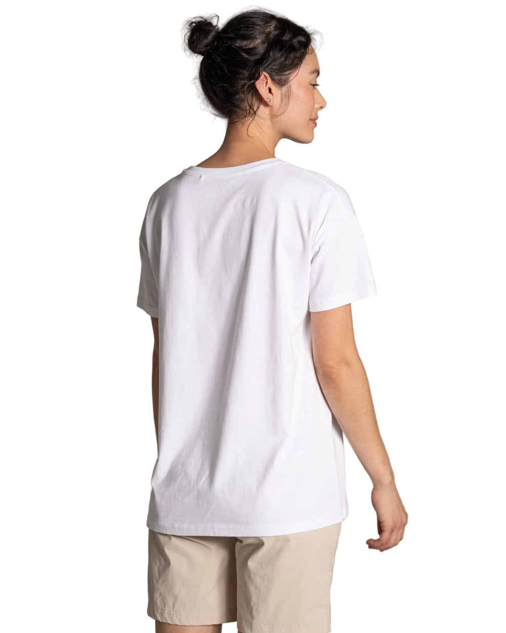 White Summer Coloured Craghoppers Womens Yago Short Sleeved Top on White Background