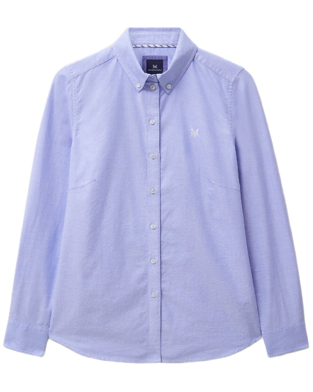 Blue Coloured Crew Clothing Womens Bracken Oxford Shirt on white background