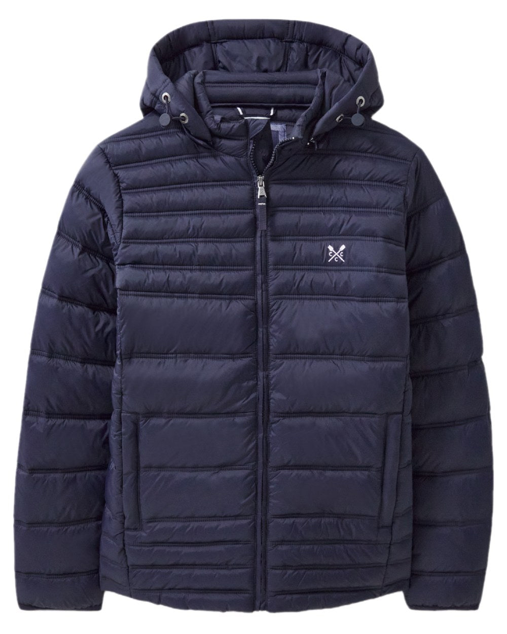 Navy Coloured Crew Clothing Womens Lightweight Padded Jacket on white background