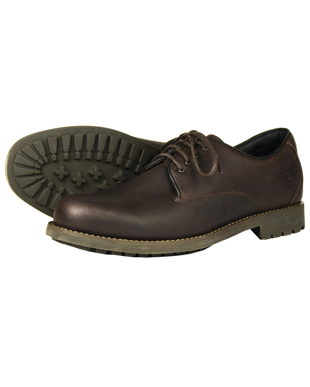 Dark Brown Coloured Orca Bay Malvern Mens Country Shoes On A White Background 