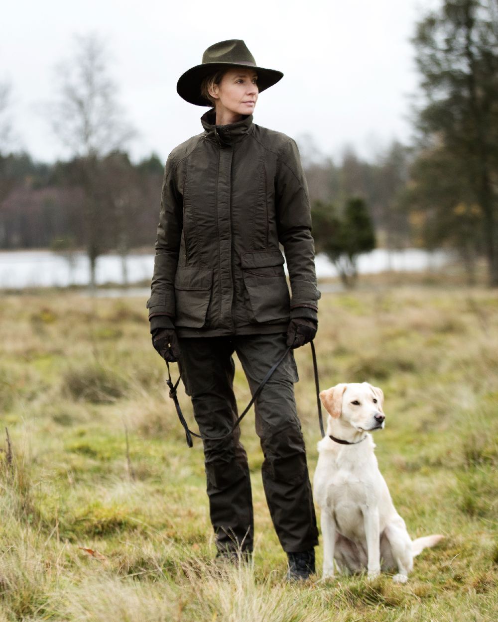 Green Coloured Deerhunter Adventurer Felt Hat on grassy background