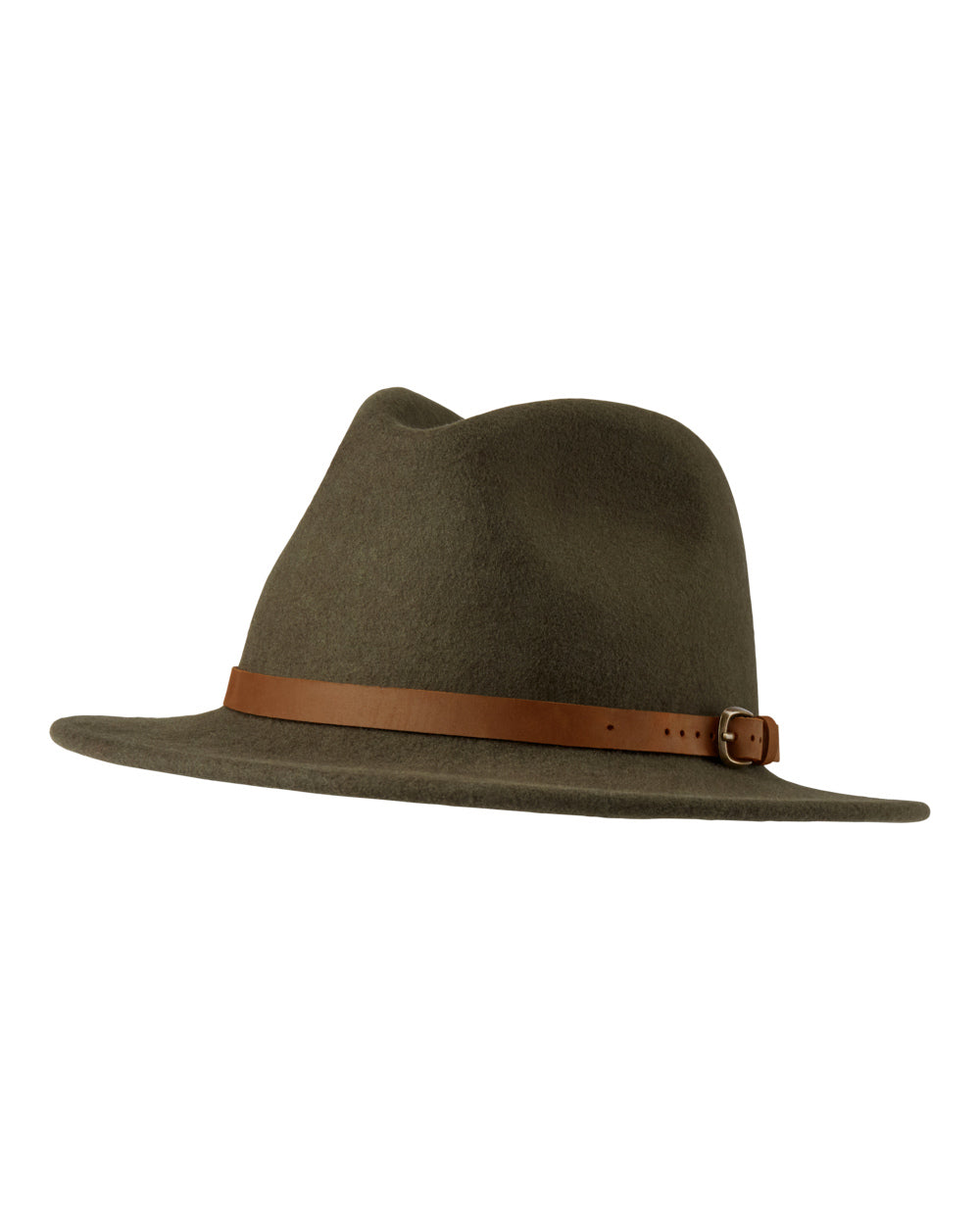Green Coloured Deerhunter Adventurer Felt Hat on white background