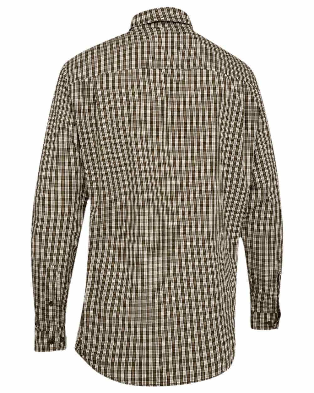 Brown Check Coloured Deerhunter Baldwin Shirt on white background