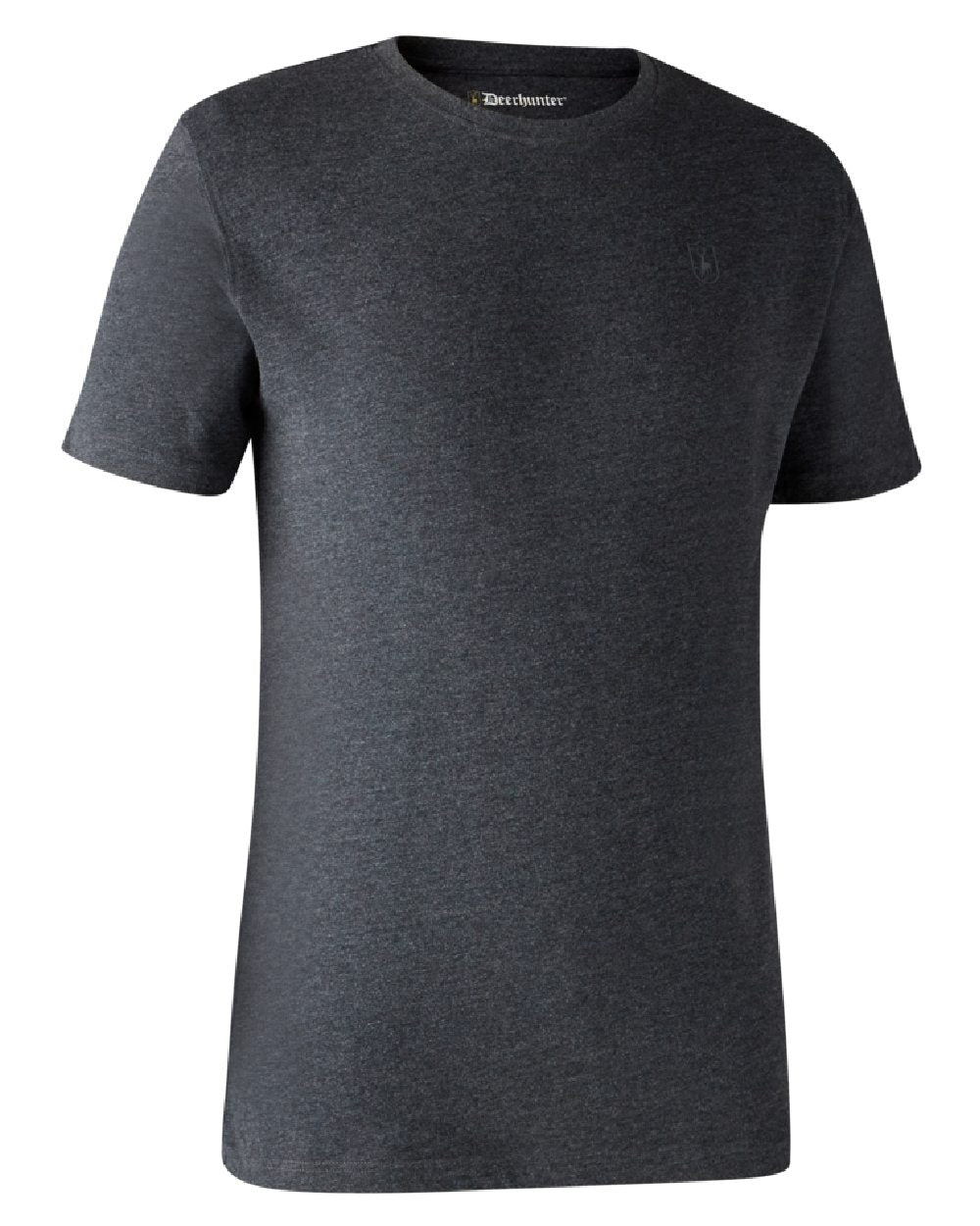 Brown Leaf Melange coloured Deerhunter Basic 2-Pack T-Shirt on white background