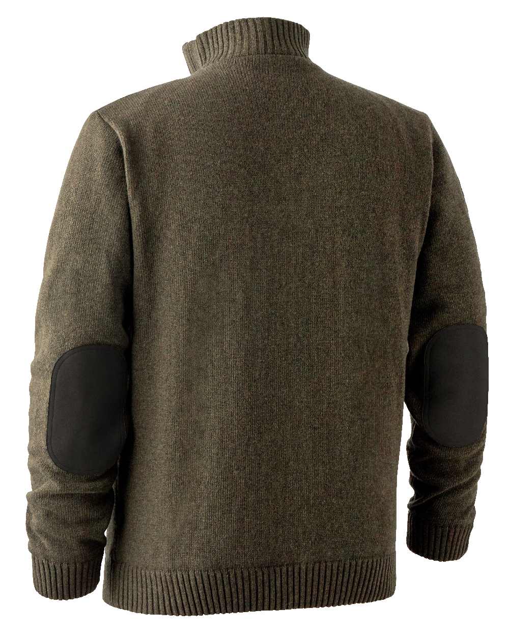 Cypress coloured Deerhunter Carlisle Knit with Stormliner Zip Neck Sweater on white background