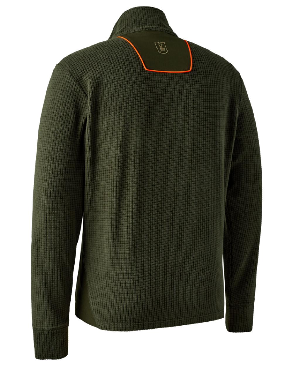 Forest Green coloured Deerhunter Chamois Full Zip Fleece Jacket on white background