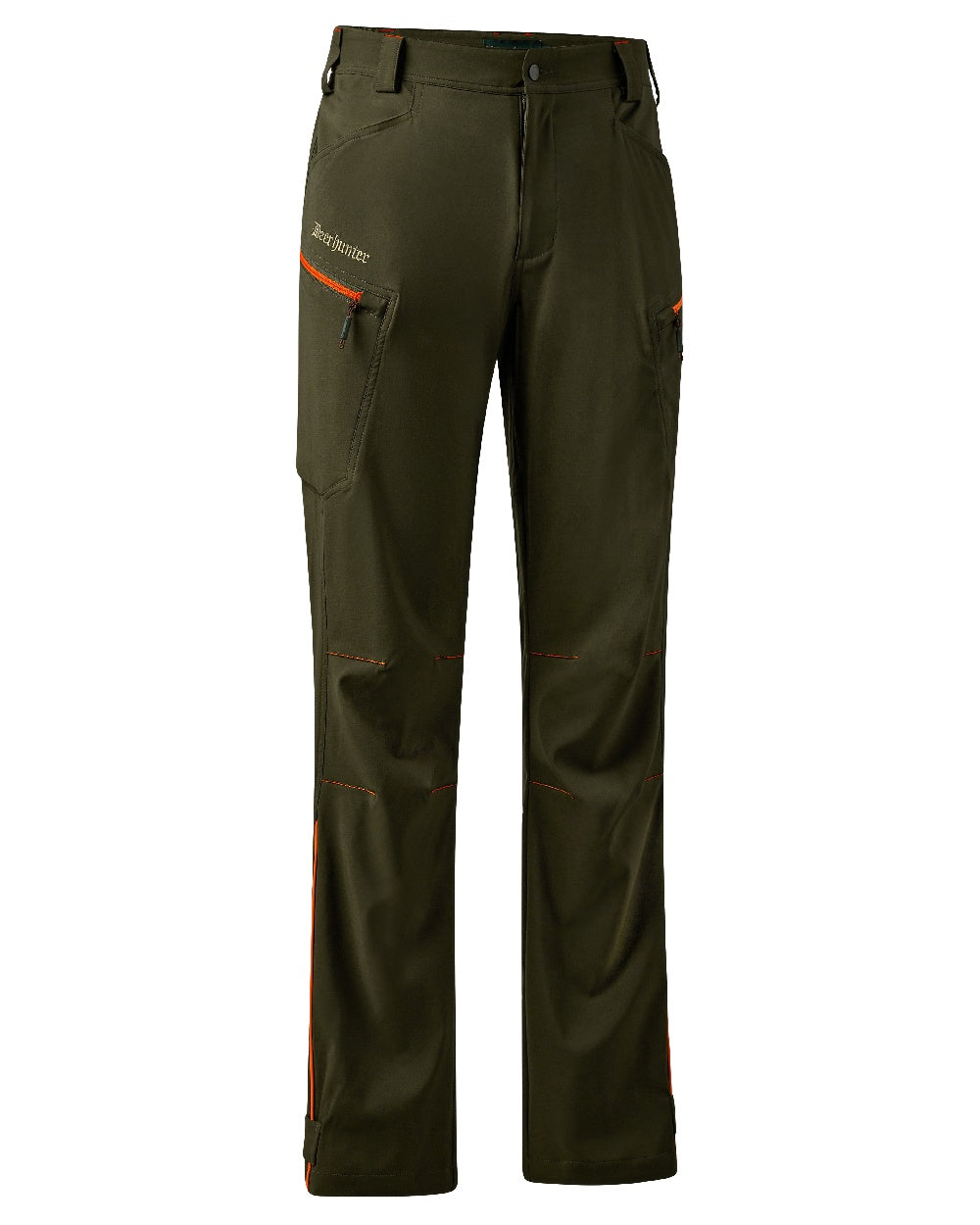 Forest Green coloured Deerhunter Chamois Trousers on white background