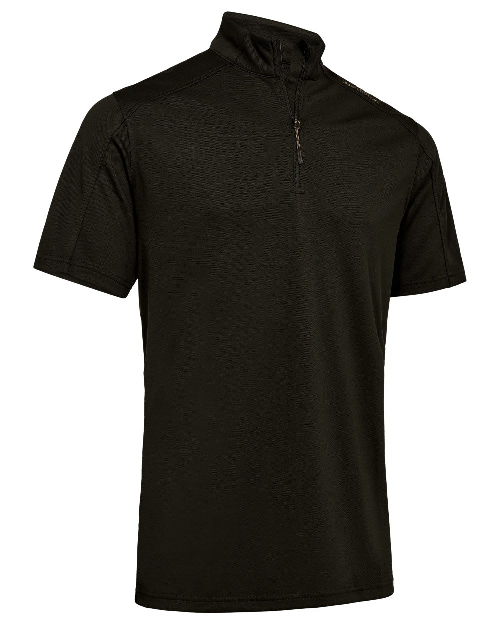 Forest Ember coloured Deerhunter Climate Half Zip T-Shirt with 37.5® Technology on white background