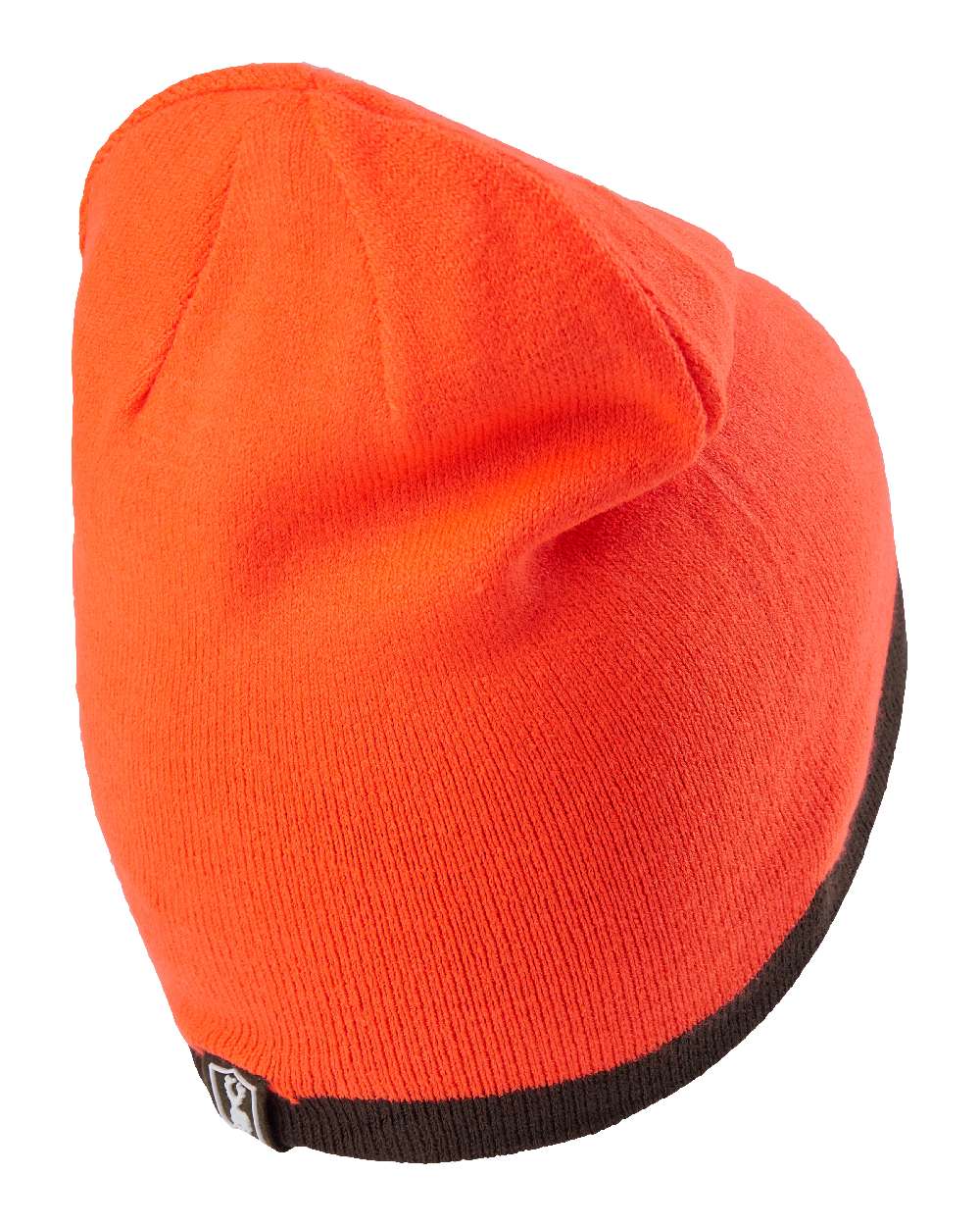 Orange Green coloured Deerhunter Cumberland Reversible Beanie on white background