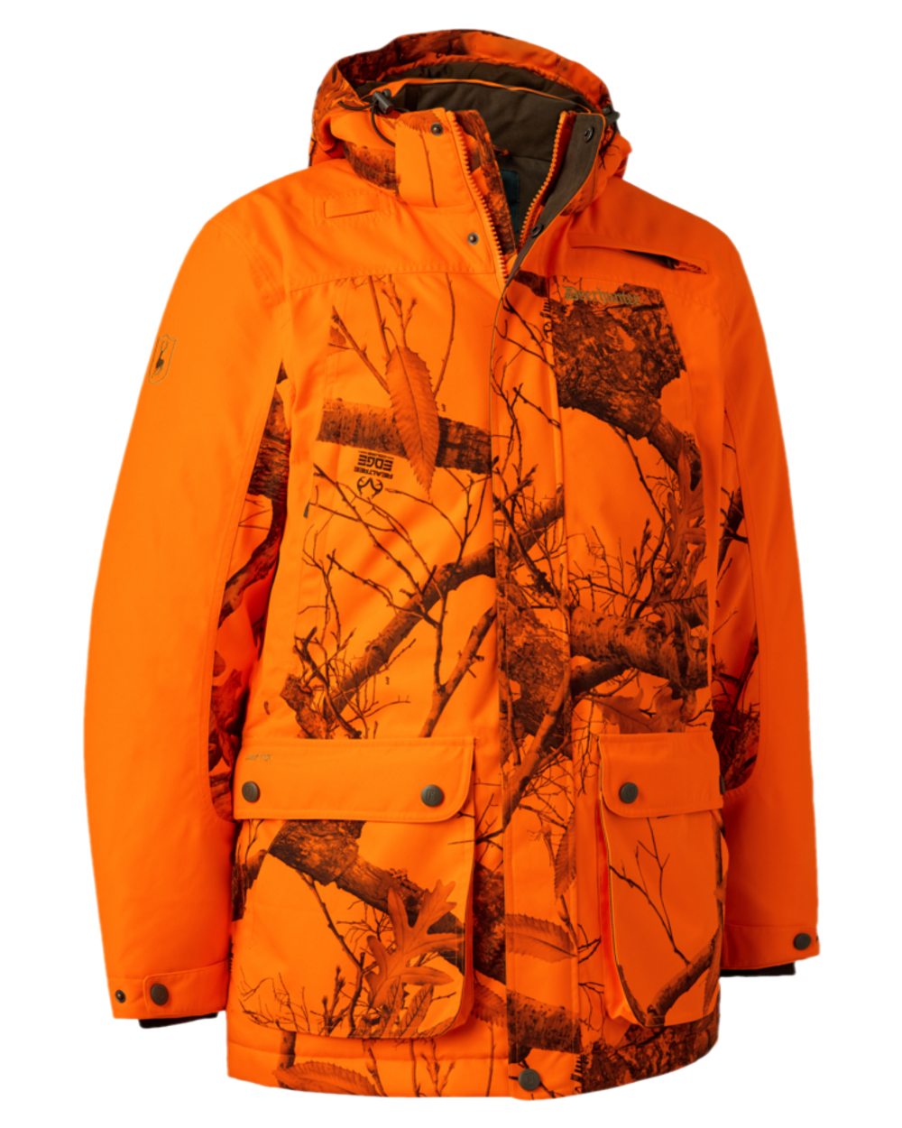 Realtree Edge Safety Orange Coloured Deerhunter Eagle Winter Jacket on white background
