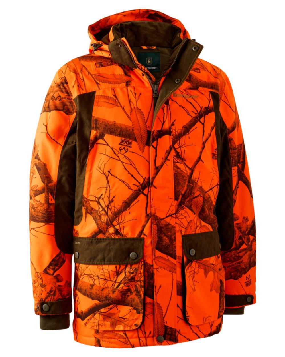 Realtree Edge Orange Coloured Deerhunter Eagle Winter Jacket On A White Background